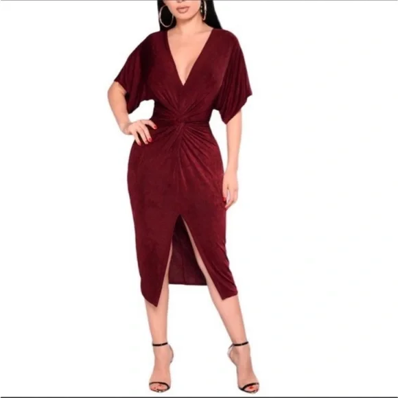 Fashionova burgundy dress - Picture 1 of 2